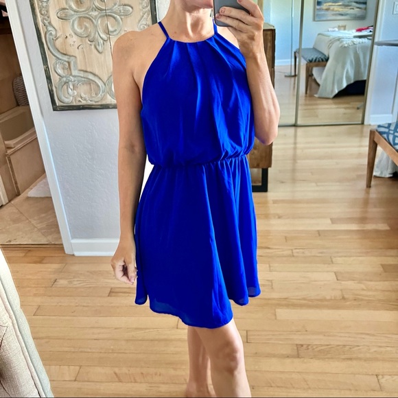 Windsor Dresses & Skirts - Windsor Cobalt Blue Hater Neck A-line Dress